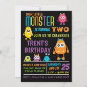 Kleine Monster Geburtstagsparty Einladung (Vorderseite)