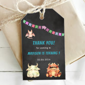 Kleine Monster-Geburtstagsparty Geschenkanhänger