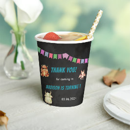 Kleine Monster-Geburtstagsparty Pappbecher