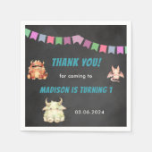 Kleine Monster-Geburtstagsparty Serviette (Vorderseite)