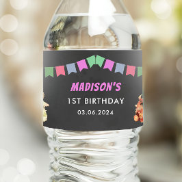 Kleine Monster-Geburtstagsparty Wasserflaschenetikett