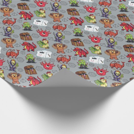 Kleine Monster Geschenkpapier (Ecke)