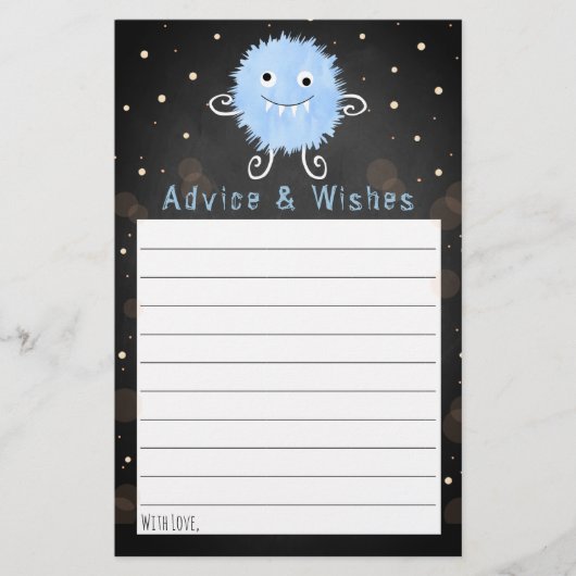 Kleine Monster Halloween Babyduschberatung (Vorderseite)