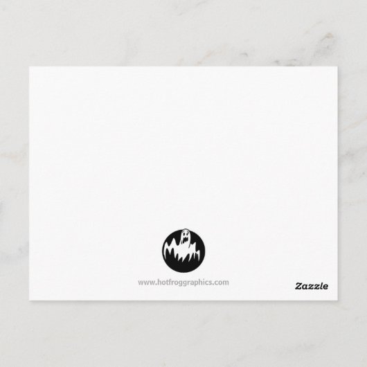 Kleine Monster Halloween-Trick oder Postkarte beha (Rückseite)