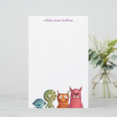 Kleine Monster-Kinder Briefpapier (Stehend Vorderseite)
