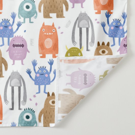 Kleine Monster Kinderkinderzimmer Wandteppich (Detail)
