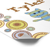 Kleine Monster Personalisiert Name Foto Poster (Ecke)