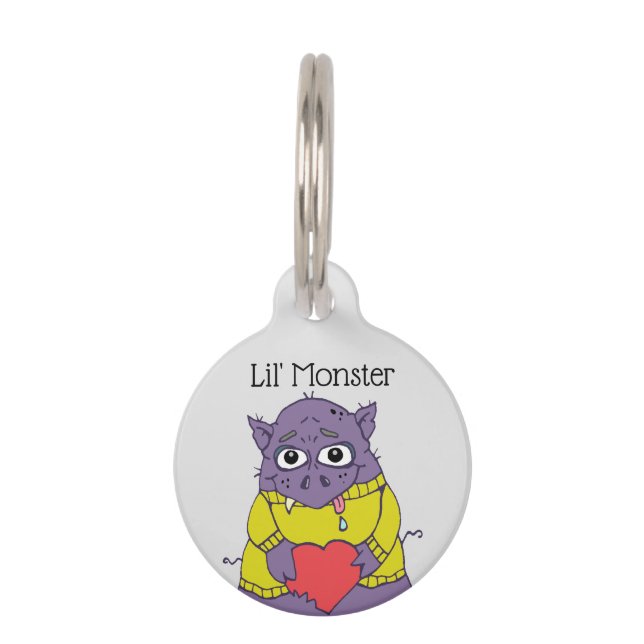 Kleine Monster Pet ID Tag Haustiermarke (Vorderseite)