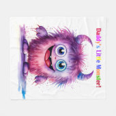 Kleine Monster-Serie Fleecedecke (Vorderseite (Horizontal))