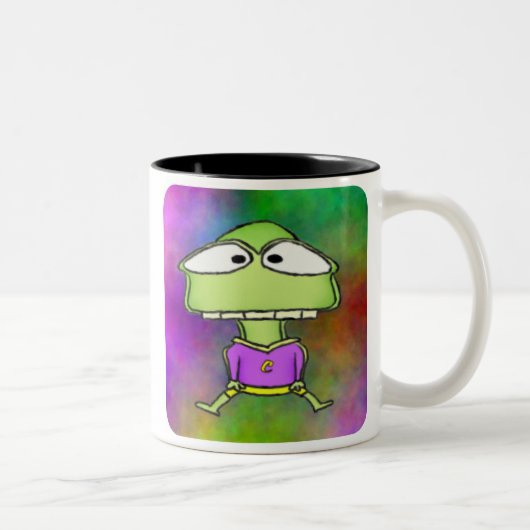 Kleine Monster-Tasse Zweifarbige Tasse (Rechts)