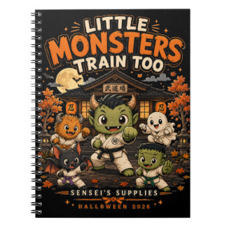 Kleine Monster trainieren auch zum Halloween-Tageb Notizblock