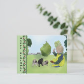 Kleine Möpse Postkarte (Stehend Vorderseite)