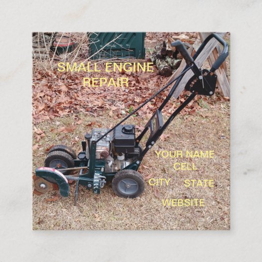 KLEINE MOTOR REPAIR-Visitenkarte Quadratische Visitenkarte (Vorderseite)