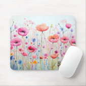 kleine Mousepad, Aquarellfarbe von Wildblumen, Mousepad (Mit Mouse)