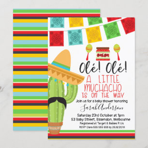 Kleine Muchacho Fiesta Kinderdusche Einladung