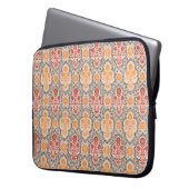 KLEINE MUGHAL BLUME PATTERN-DESIGN HINTERGRUNDKUNS LAPTOPSCHUTZHÜLLE (Vorderseite Links)