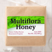 Kleine Multiflora Honig Jar Food Adressaufkleber (Insitu)