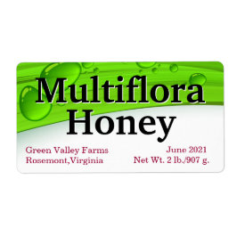 Kleine Multiflora Honig Jar Food Adressaufkleber