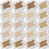 Kleine multikulturelle Handwäsche Aufkleber (Vorderseite)