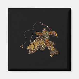 Kleine Mund Byss Angeln Bigfoot Angler Magnet