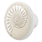 Kleine Muschel Keramikknauf (Rechts)