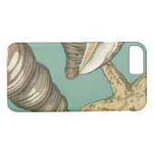 Kleine Muschel Trio auf Aquamarin Case-Mate iPhone Hülle (Rückseite (Horizontal))