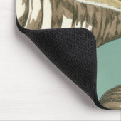 Kleine Muschel Trio auf Aquamarin Mousepad (Ecke)