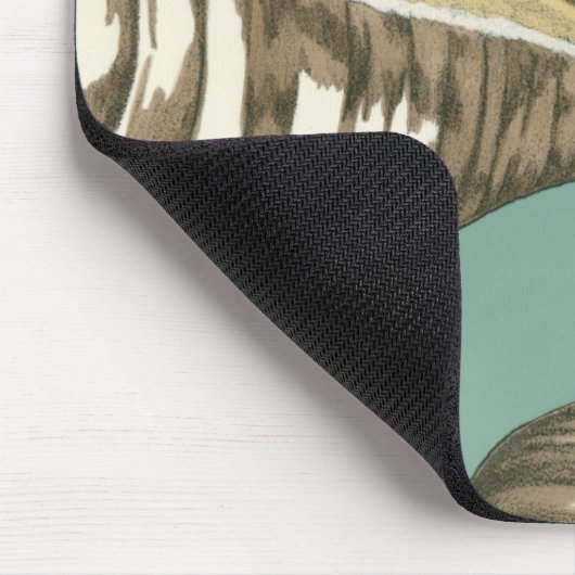 Kleine Muschel Trio auf Aquamarin Mousepad (Ecke)