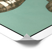 Kleine Muschel Trio auf Aquamarin Poster (Ecke)