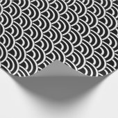 Kleine Muscheln mit Schwarzweiß-Deko Geschenkpapier (Ecke)