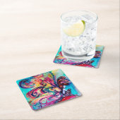 KLEINE MUSHÖMCHEN RECHTECKIGER PAPPUNTERSETZER (Vor Ort)