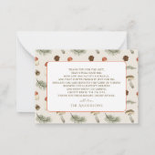 Kleine Mushroom Baby Dusche Danke Mitteilungskarte (Rückseite)