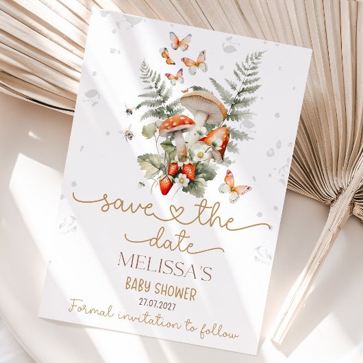 Kleine Mushroom Baby Shower Wald Baby Dusche Save The Date