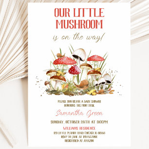 Kleine Mushroom-Babydusche Einladung
