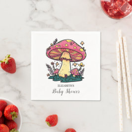 Kleine Mushroom-Babydusche Serviette