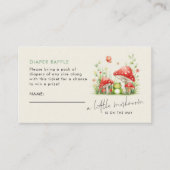 Kleine Mushroom Frog Diaper Raffle Baby Dusche Begleitkarte (Vorderseite)