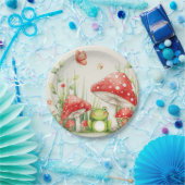 Kleine Mushroom-Toadstool und FroschBaby-Dusche Pappteller (Party)