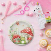 Kleine Mushroom-Toadstool und FroschBaby-Dusche Pappteller (Party)