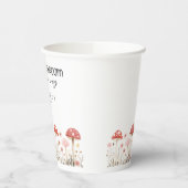 Kleine Mushroom-Wildblumen Babydusche Papiertasse Pappbecher (Links)