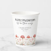 Kleine Mushroom-Wildblumen Babydusche Papiertasse Pappbecher (Vorderseite)