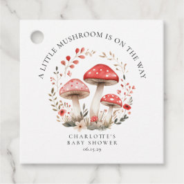 Kleine Mushroom-Wildblumen Kinderdusche Geschenkanhänger