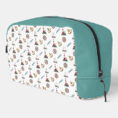 Kleine Musterfarbe auf Weiß segeln Waschbeutel (Rechte Ecke)