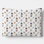 Kleine Musterfarbe auf Weiß segeln Zubehörtasche (Vorderseite)