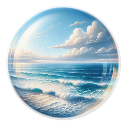 Kleine Nautik - Keramik-Schubknöpfe für den Ozean Keramikknauf (Vorderseite)