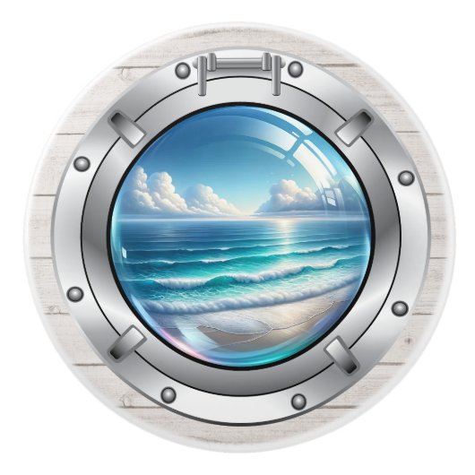 Kleine Nautik - Keramik-Schubknöpfe für den Ozean Keramikknauf (Vorderseite)