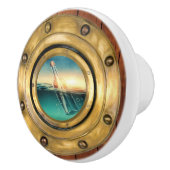 Kleine Nautische Porthole-Schubknöpfe Keramikknauf (Rechts)