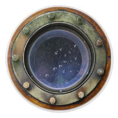 Kleine Nautische Porthole-Schubknöpfe Keramikknauf (Vorderseite)