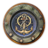 Kleine Nautische Porthole-Schubknöpfe Keramikknauf (Vorderseite)