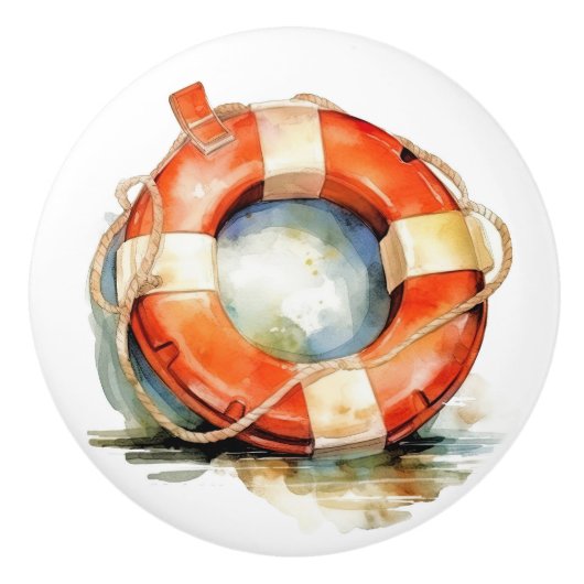 Kleine Nautische Porthole-Schubknöpfe Keramikknauf (Vorderseite)