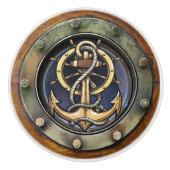 Kleine Nautische Porthole-Schubknöpfe Keramikknauf (Vorderseite)